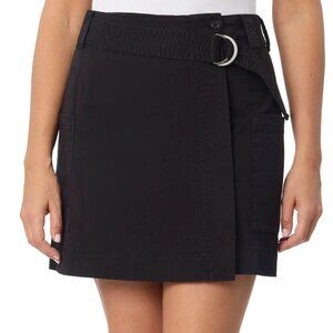 Briggs Women's Plus Size XXL Black Belted Twill in Shorts Skort NWT